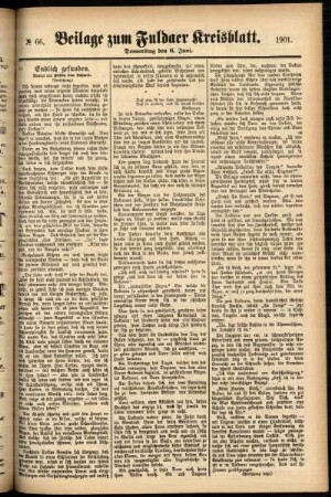 Zweite Ausgabe vom Donnerstag, den 06. Juni 1901.