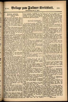 Zweite Ausgabe vom Donnerstag, den 06. Juni 1901.