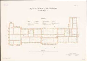 Friedrich-Wilhelms-Universität (Humboldt-Universität) Berlin Hygienische Institute: Grundriss Kellergeschoss 1:100
