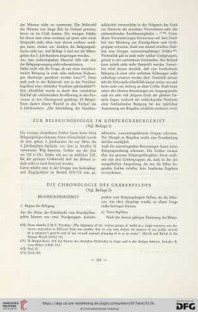 Die Chronologie des Gräberfeldes