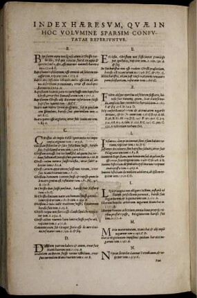 Index Haeresum, quae in hoc volumine sparsim confutatae reperiuntur