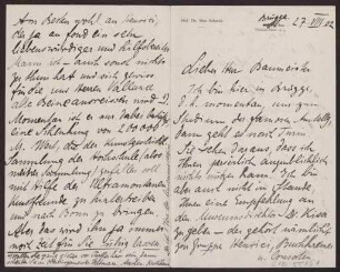 Schreiben an Hermann Muthesius (Brief)