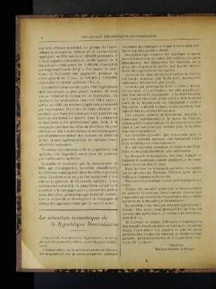 La situation économique de la République Dominicaine
