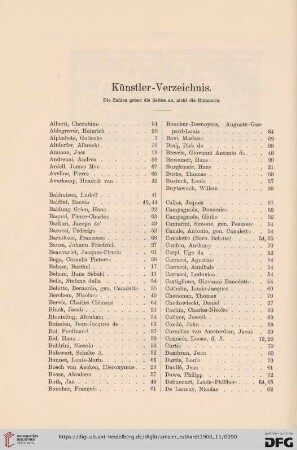 Künstler-Verzeichnis