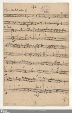 Stimmensatz [Schreiber: Hochmuth, J. G.; u.a.]