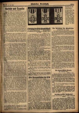 Zweite Ausgabe vom Mittwoch, den 18. Juli 1934.