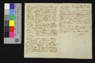 Brief von Johann Wolfgang von Goethe an Ernst Theodor Langer, 27.10.1773