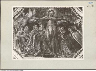 Madonna del Carmelo und Episoden der Geschichte des Karmeliterordens, Anbetung der Madonna del Carmelo (Schutzmantelmadonna)