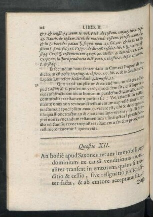 Quaestio XII. An hodie apud Saxones rerum immobilium dominium ex causa venditionis ...