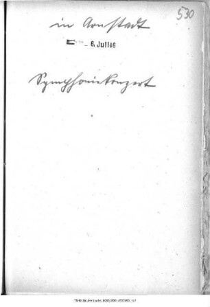 Symphoniekonzert [...] Zyklus-Konzerte Arnstadt