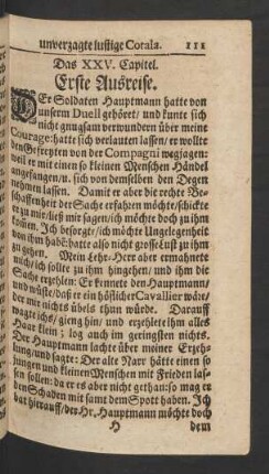Das XXV. Capitel. Erste Ausreise.