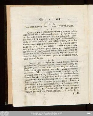 Cap. I. De Heredum Conditione Generatim.