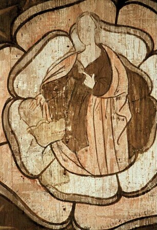 Kassettendecke mit Heiligendarstellungen