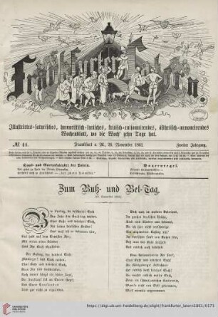 No. 44, Frankfurt a. M., 26. November 1861, Zweiter Jahrgang