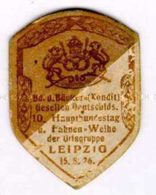 Hauptbundestag, 10., und Fahnenweihe des Bundes der Bäcker- und Konditorgesellen Deutschlands, Ortsgruppe Leipzig