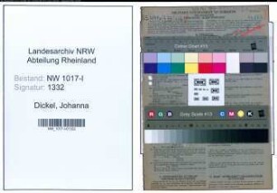 Entnazifizierung Johanna Dickel , geb. 24.11.1900 (Studienraetin)