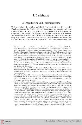 I.1 Fragestellung und Forschungsstand