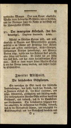 Zweiter Abschnitt. Die betäubenden Giftpflanzen.