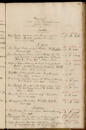 Verzeichniß einiger neuen aus England übersandten Bücher - Hierbey sind zugleich mit übersandt