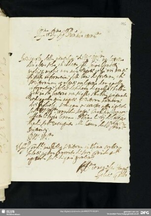 Briefe des Antonio Maria Cardinale di Gallo [mutmaßlich]