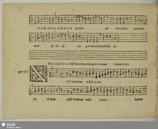 XVIII. Lupi, Johannes: Nisi Dominus edificaverit