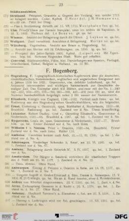 F. Hogenberg (Nr. 581-674)