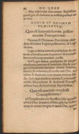 Nonum Et Decimum Praeceptum.