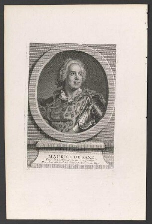 Porträt Hermann Moritz, Graf von Sachsen (1696-1750)