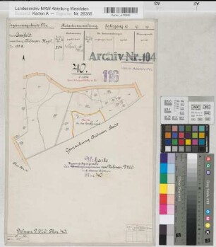 Dülmen, Stadt und Kspl., Haus Dülmen (Dülmen), Umlegung Dülmen, Urkarte 2 Dülmen Flur 40