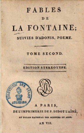 Fables de La Fontaine. 2