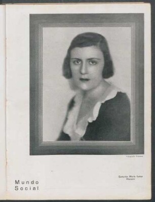 Mundo social : Señorita Maria Luisa Hansen