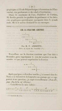 Sur la fraction continue.