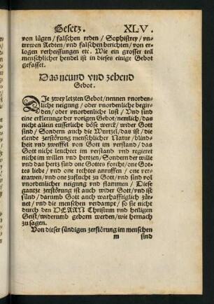 XLV r-XLVI r, Das neund und zehend Gebot.