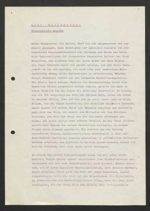 Leni Riefenstahl. Biographische Angaben