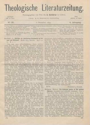 585-586 [Rezension] Berliner, A., Beiträge zur hebräischen Grammatik im Talmud und Midrasch