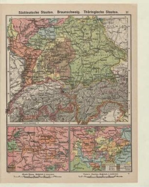 Süddeutsche Staaten. Braunschweig. Thüringische Staaten