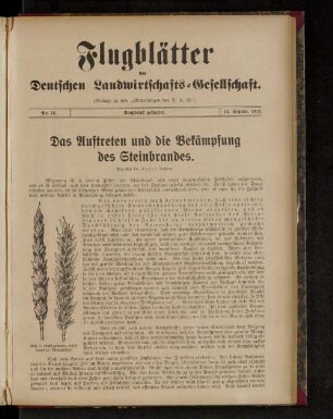 Flugblätter der Deutschen Landwirtschafts-Gesellschaft. Nr. 16.