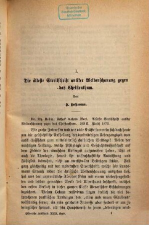 Historische Zeitschrift : HZ. 31. 1874