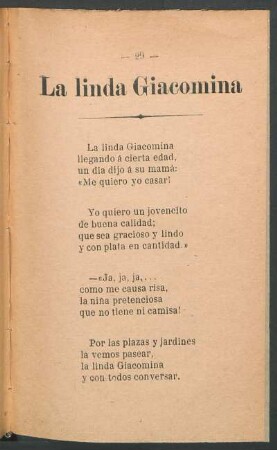 La linda Giacomina