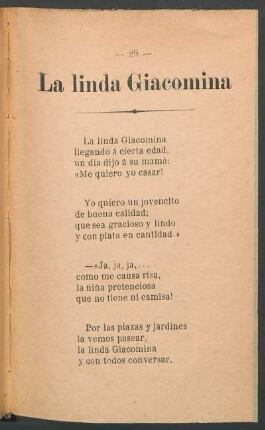 La linda Giacomina
