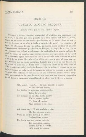 Gustavo Adolfo Becquer : Estudio crítico por la Srta. Blanca Dopico.