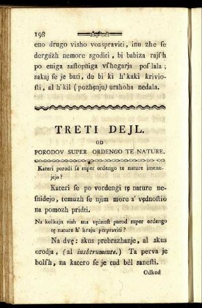 Treti Dejl. = Dritter Theil. Von Widernatürlichen Geburten.