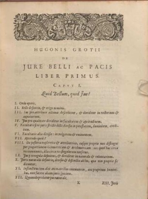 Hugonis Grotii De Jure Belli Ac Pacis Liber Primus.