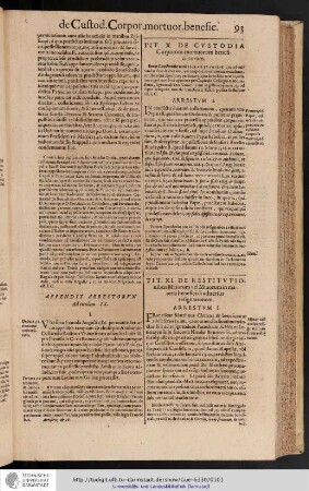 Liber III. Titulus XI.