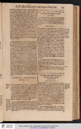 Liber III. Titulus XI.