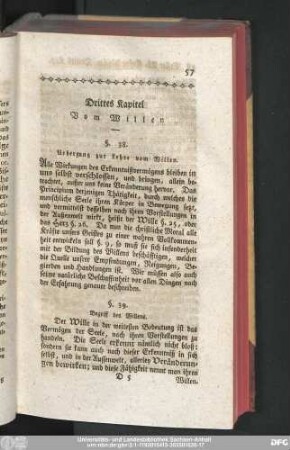 Drittes Kapitel Vom Willen