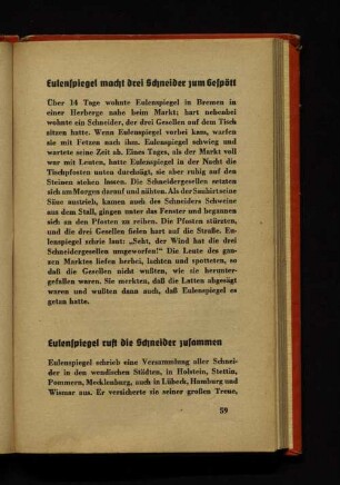 Eulenspiegel ruft die Schneider zusammen
