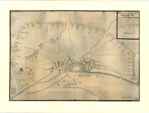PLAN de 1. Attaque de KAYSERSWERT. 1702.