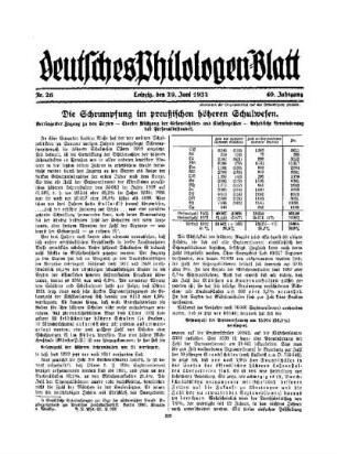 Die Schrumpfung im preußischen höheren Schulwesen