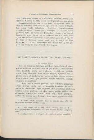 De Sancto Andrea Presbitero Slaulosiensi.